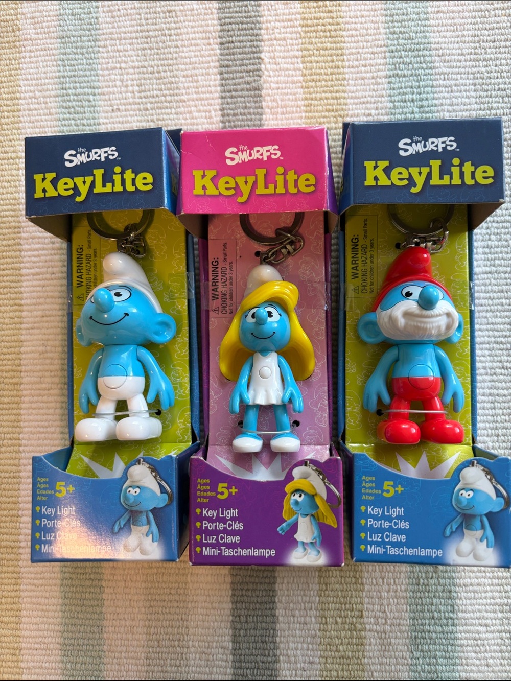 Smurfs Keychains Keylites Set of 3